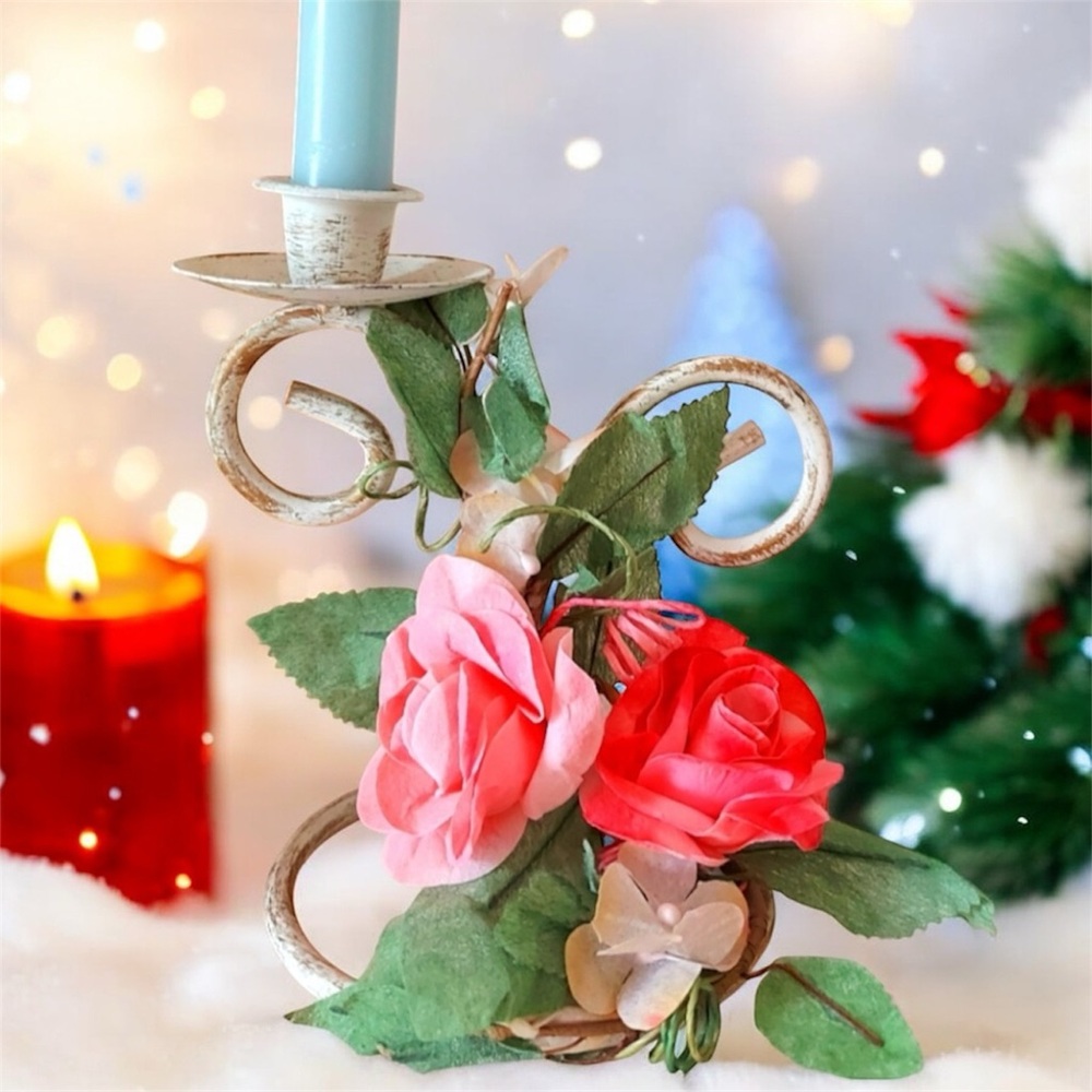 Victorian shabby chic vintage Candlestick holder